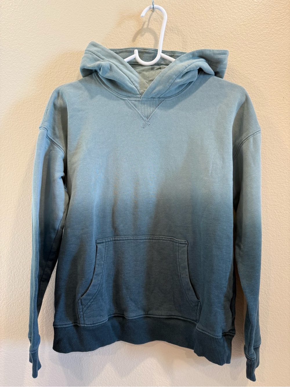 abercrombie kids faded teal ombre hooded sweatshirt